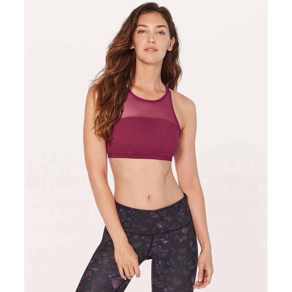 2PC -Lululemon Swiftly Tech Racerback Tank Pink Taupe, Get Set Bra Deep Luxe 4 - Picture 3 of 8